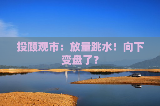 投顾观市：放量跳水！向下变盘了？