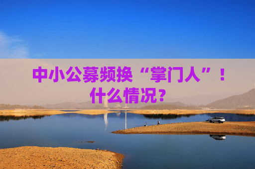 中小公募频换“掌门人”！什么情况？