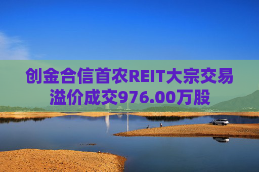 创金合信首农REIT大宗交易溢价成交976.00万股  第1张