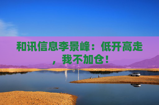 和讯信息李景峰：低开高走，我不加仓！  第1张