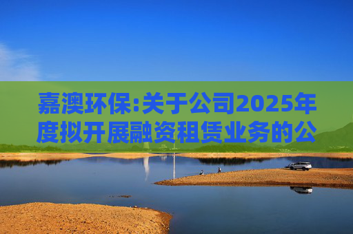 嘉澳环保:关于公司2025年度拟开展融资租赁业务的公告  第1张