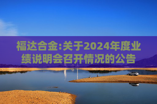 福达合金:关于2024年度业绩说明会召开情况的公告