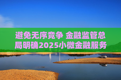 避免无序竞争 金融监管总局明确2025小微金融服务新目标  第1张