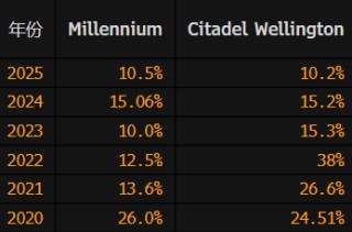 城堡旗舰基金据悉2025年回报率10.2% 略逊Millennium
