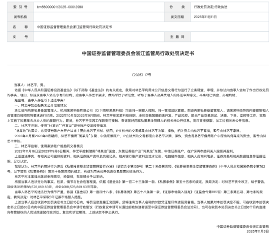 “老鼠仓”再现!私募从业人员林艺平“监守自盗”:非法获利近8858万元,被罚没1.77亿元,遭市场禁入5年 第1张 “老鼠仓”再现!私募从业人员林艺平“监守自盗”:非法获利近8858万元,被罚没1.77亿元,遭市场禁入5年 第1张